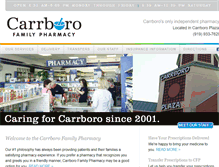 Tablet Screenshot of carrborofamilypharmacy.com